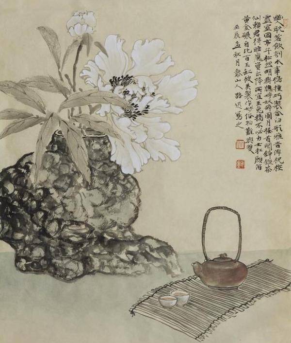 中国画帅气的青年画家郑路迅作品之熟宣小写意