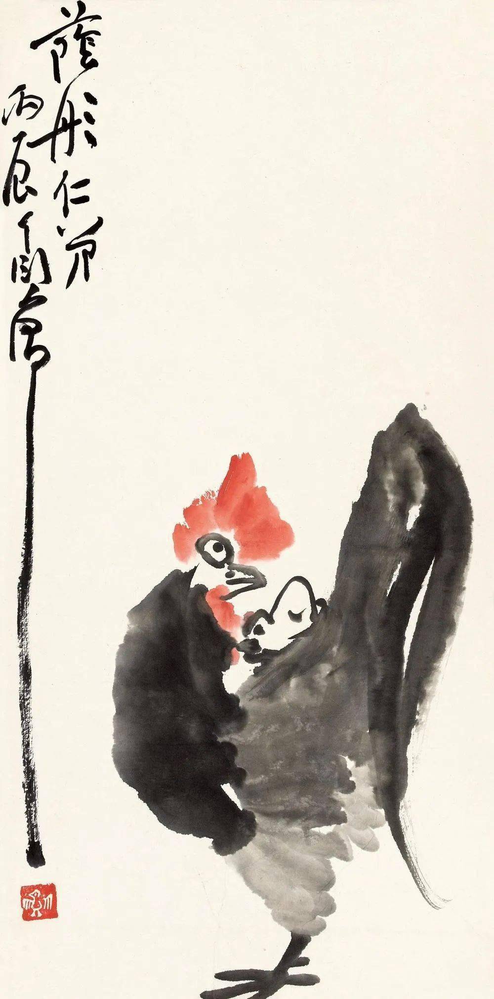 上色版的八大山人画得太有趣了