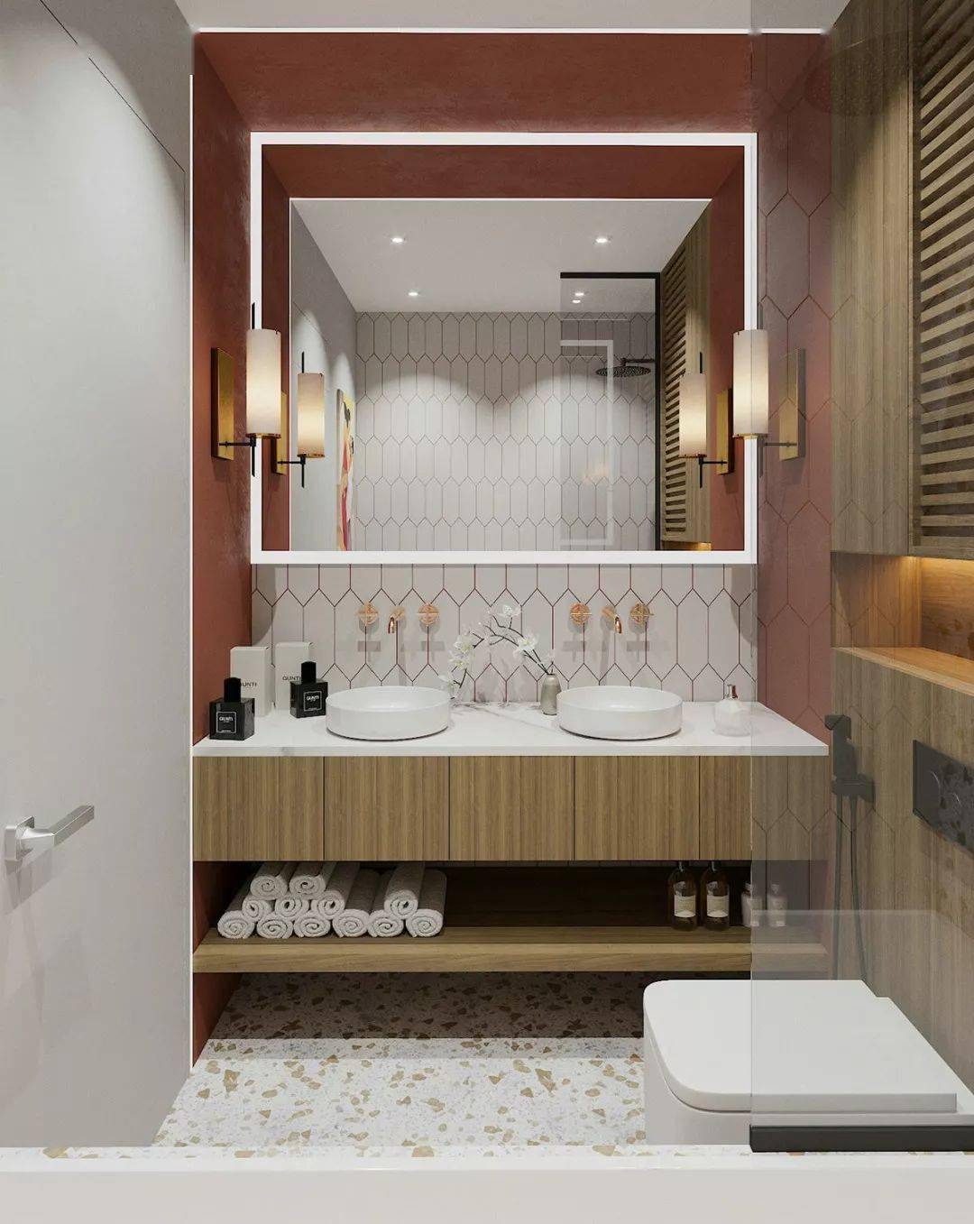 洗手台这样装太惊艳了,看完后悔我家装早了!