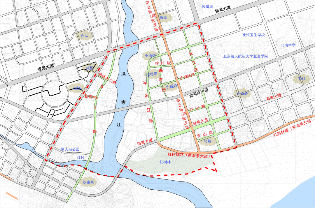 北海路名大调整海景大道改叫廉州湾大道