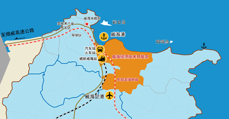 威海市经区地图全图图片