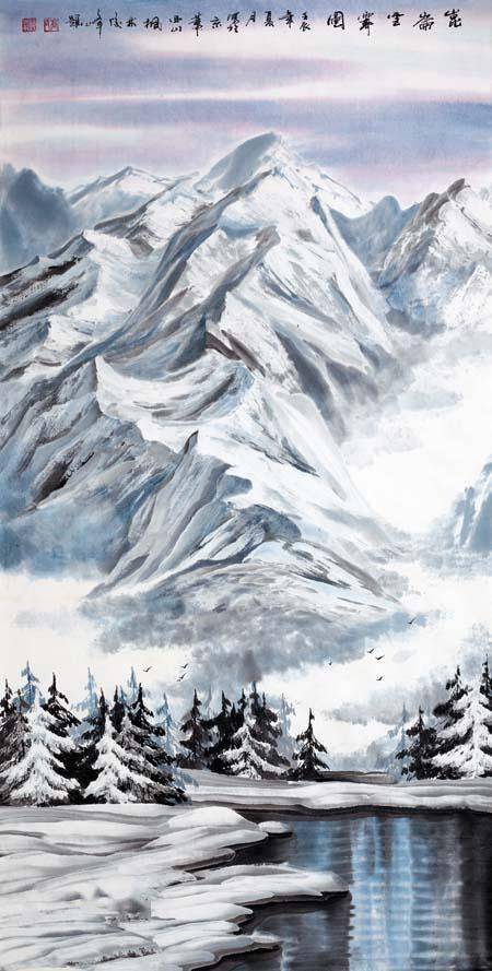 高俊峰山水画里的冰雪世界