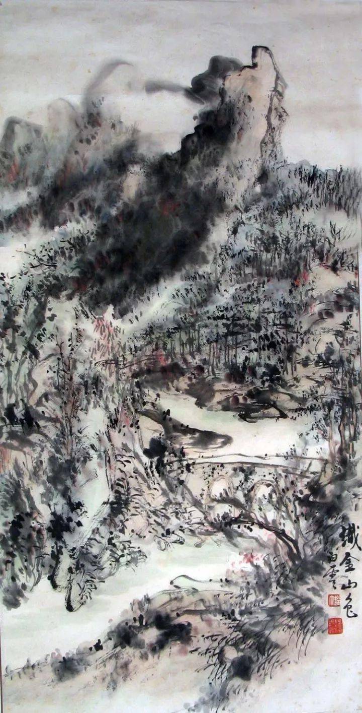 在无我中寻觅有我刘知白的泼墨写意山水画