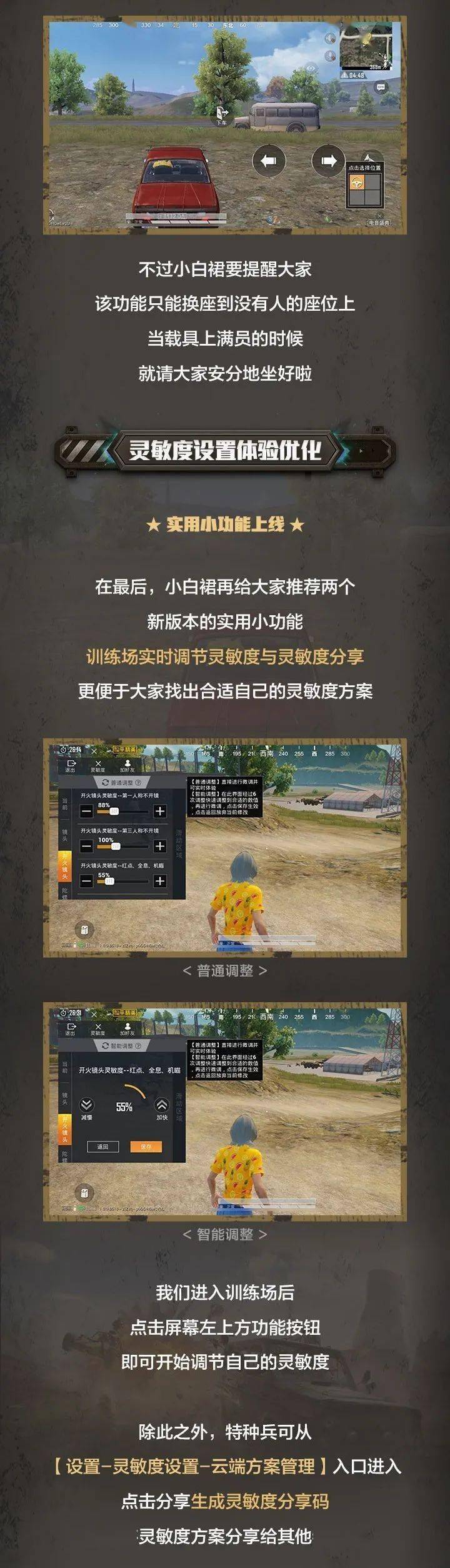 和平精英枪械平衡性调整,游戏体验优化!灵敏度分享上线!