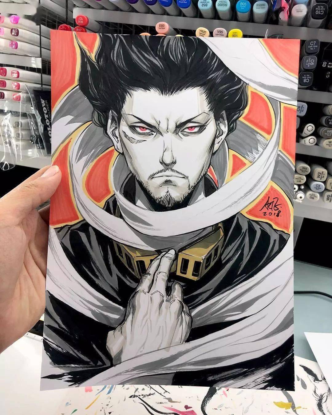 凭一支马克笔他画的超级英雄太好看了