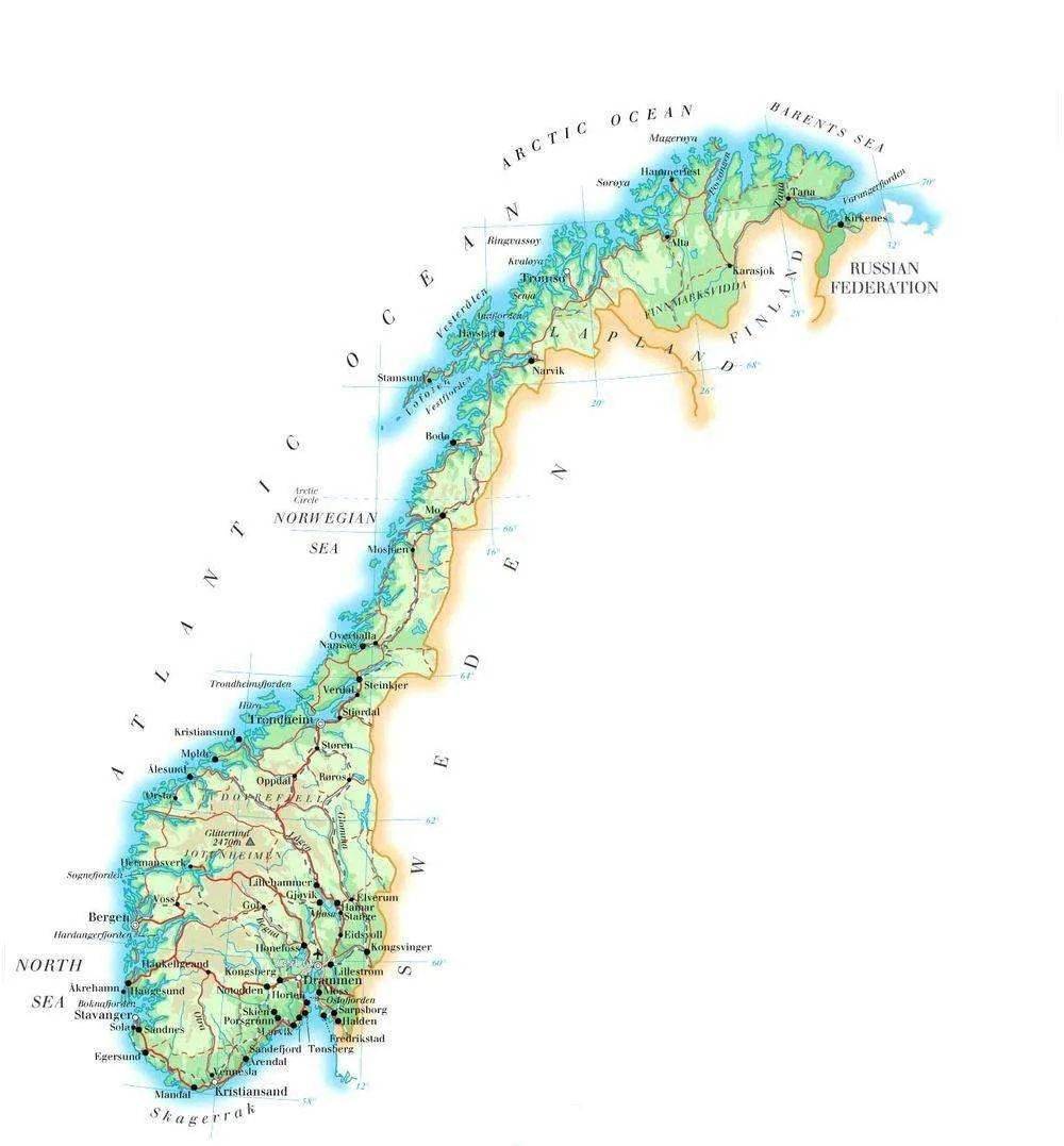 斯堪的纳维亚地形图片