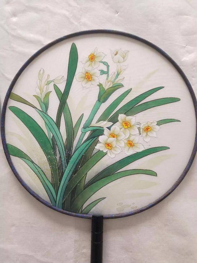 徐沛沛工笔团扇画欣赏