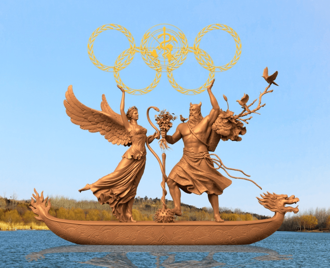 黄剑新雕塑《奥林匹克健康颂》全球线上首展_奥运