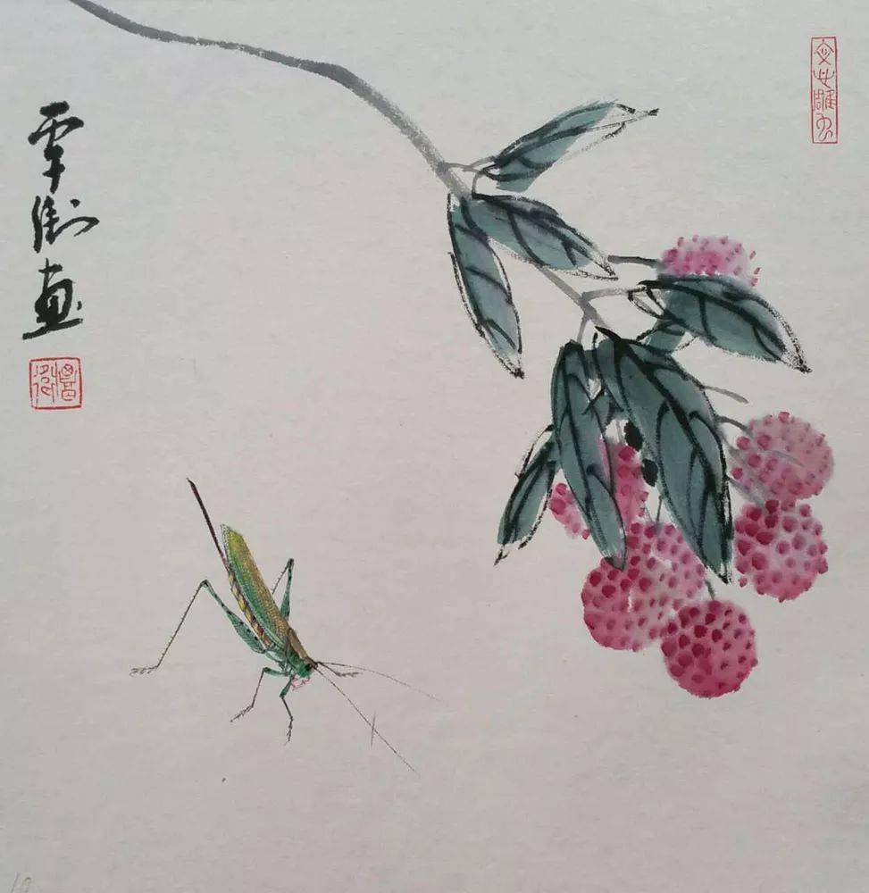 这组花鸟小品,简约空灵,非常耐品!