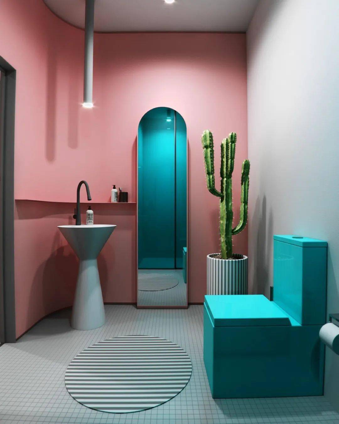 小户型大胆撞色也能和谐实用!