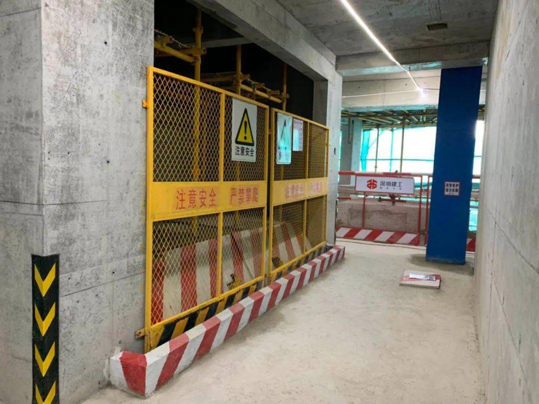 楼层安全防护泵管封闭防护装配式电梯防护通道地下室休息区地下室人行