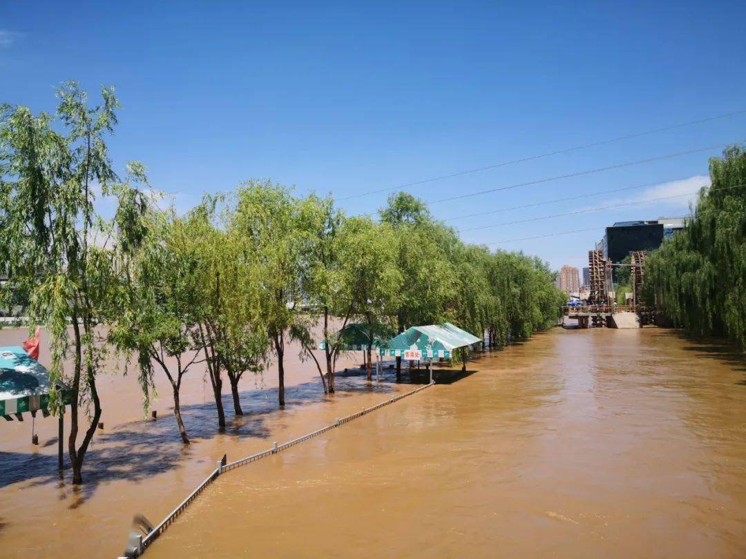 黄河2020年第1号洪水来了,兰州滨河沿线什么情况?一起看看
