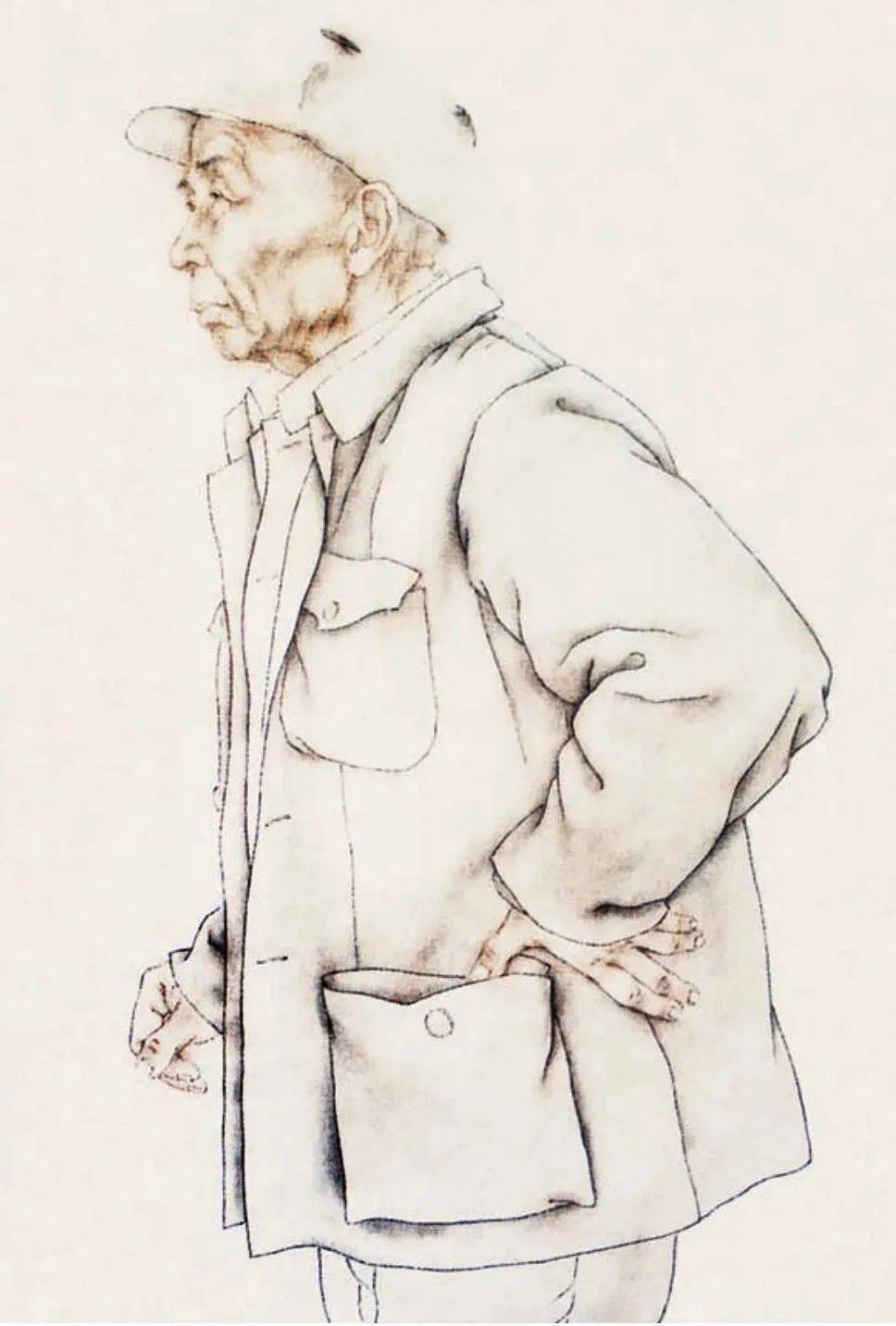 工笔人物老年人作画步骤