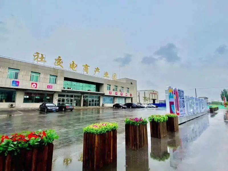 营口老边网红小镇干部腾出办公楼让给网红做直播