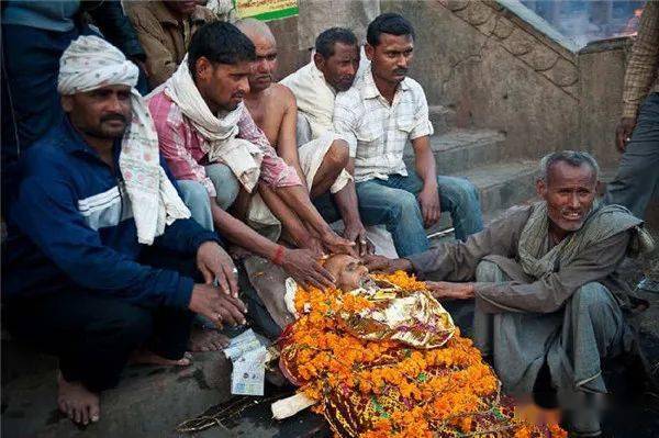 印度人吃死尸食人族图片