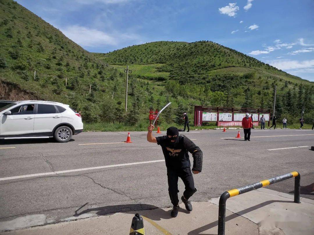西吉火石寨景区3名暴徒开车冲撞碾压游客砍伤群众