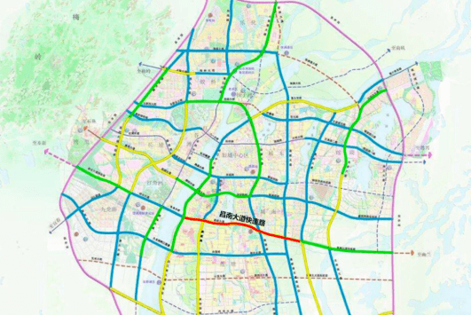 它的建成通车将完善南昌城市路网建设,缓解城市交通拥堵,强化南昌东