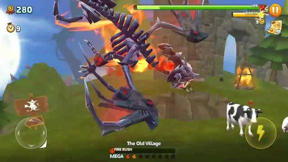 饥饿龙火焰巨龙袭击哥布林巢穴能打败巨型哥布林吗