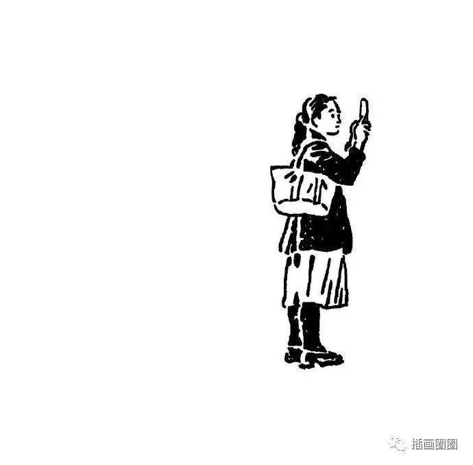 黑白画街头巷尾之东京普通人