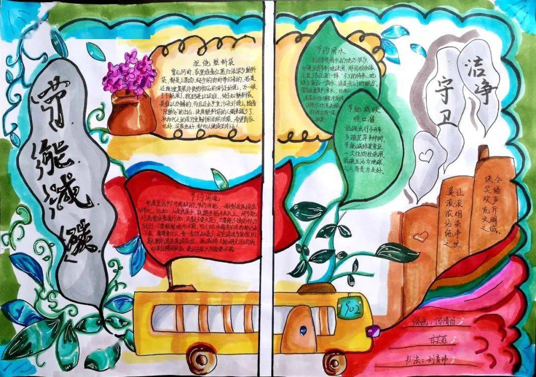 1906班1912班1911班1919班1907班1901班学生们通过精心设计手抄报版面