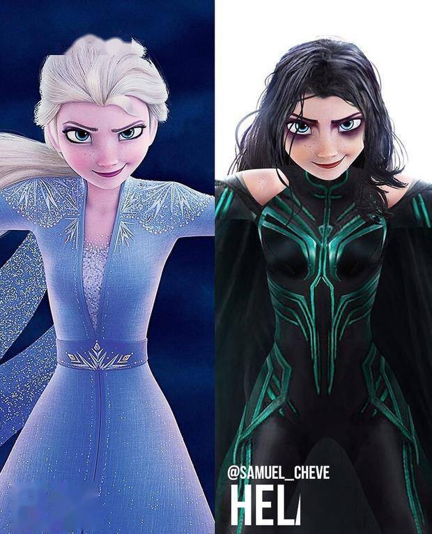 当迪士尼动画角色变成漫威超级英雄