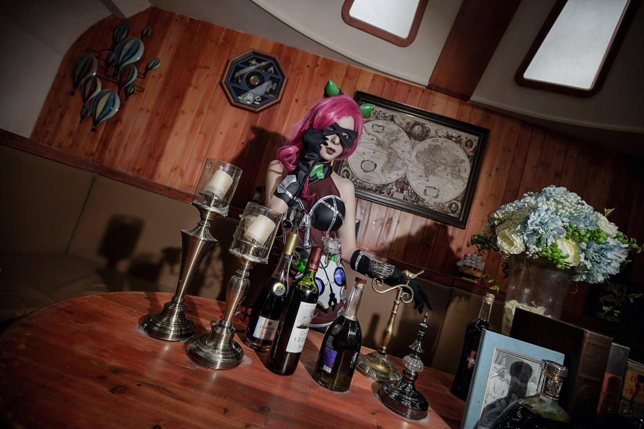 王者荣耀荆轲暗夜猫娘cos