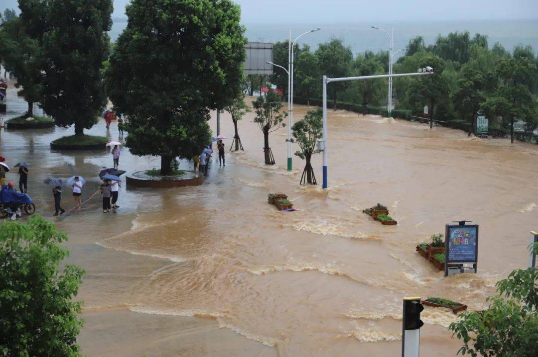 连续暴雨致城区多处内涝 庐山市多部门联合行动
