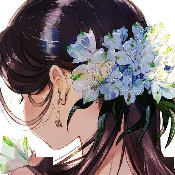 这插画中少女的裙摆,是心动的感觉!