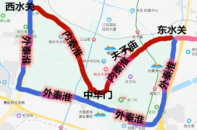 秦淮河地理位置图片