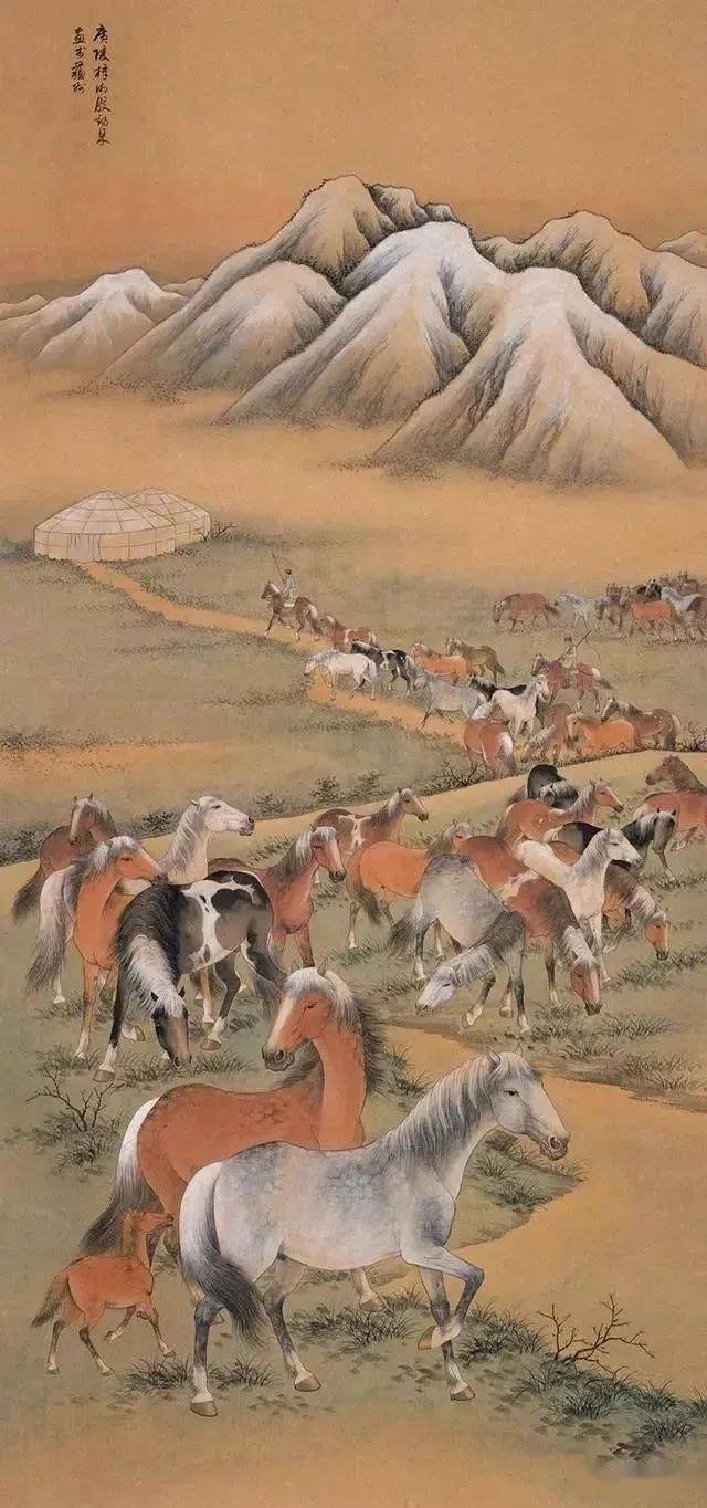 名品视界殷梓湘画马作品欣赏