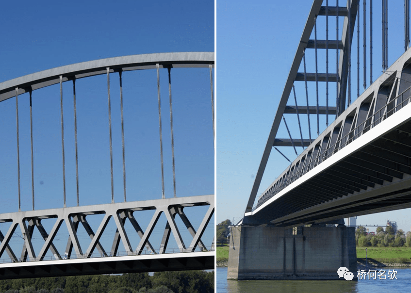 钢结构桥梁德国主跨250m4线铁路钢桁柔性拱