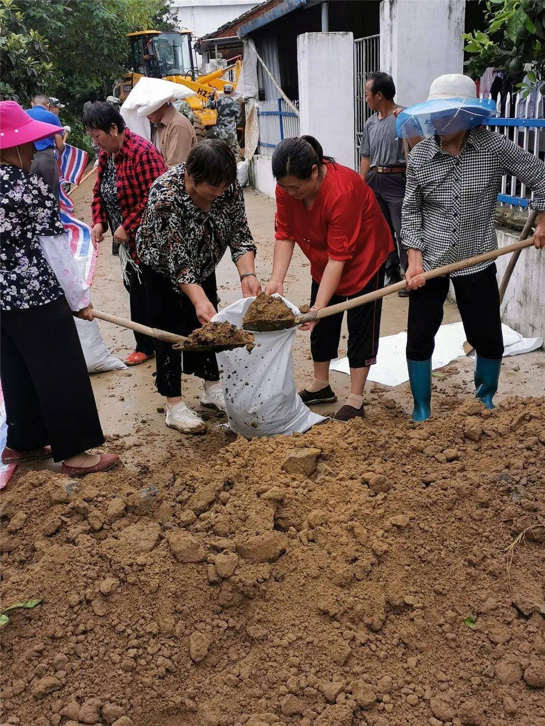 72岁老支书请缨上堤防 九江彭泽县广大党员干部冲锋在抗洪