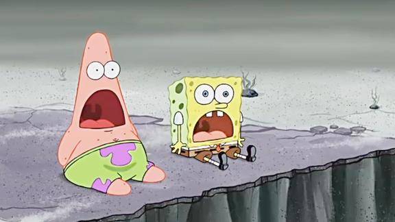 海绵宝宝派大星被吓傻