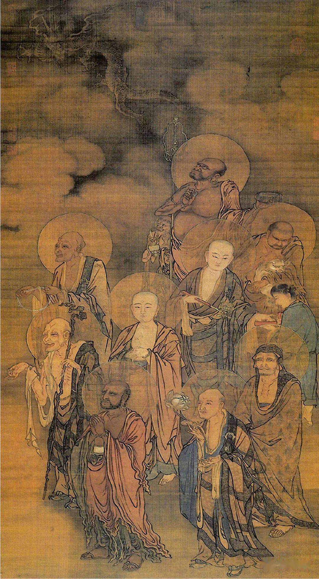 刘晞仪:降龙归瓶——石涛《十六罗汉图》卷的核心与寄托_白描