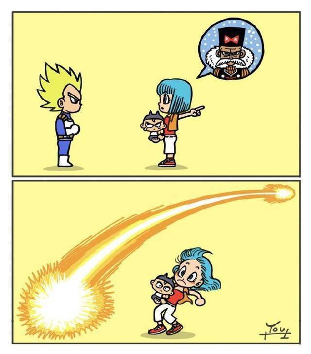 龙珠贝吉塔与布玛的幸福生活插画