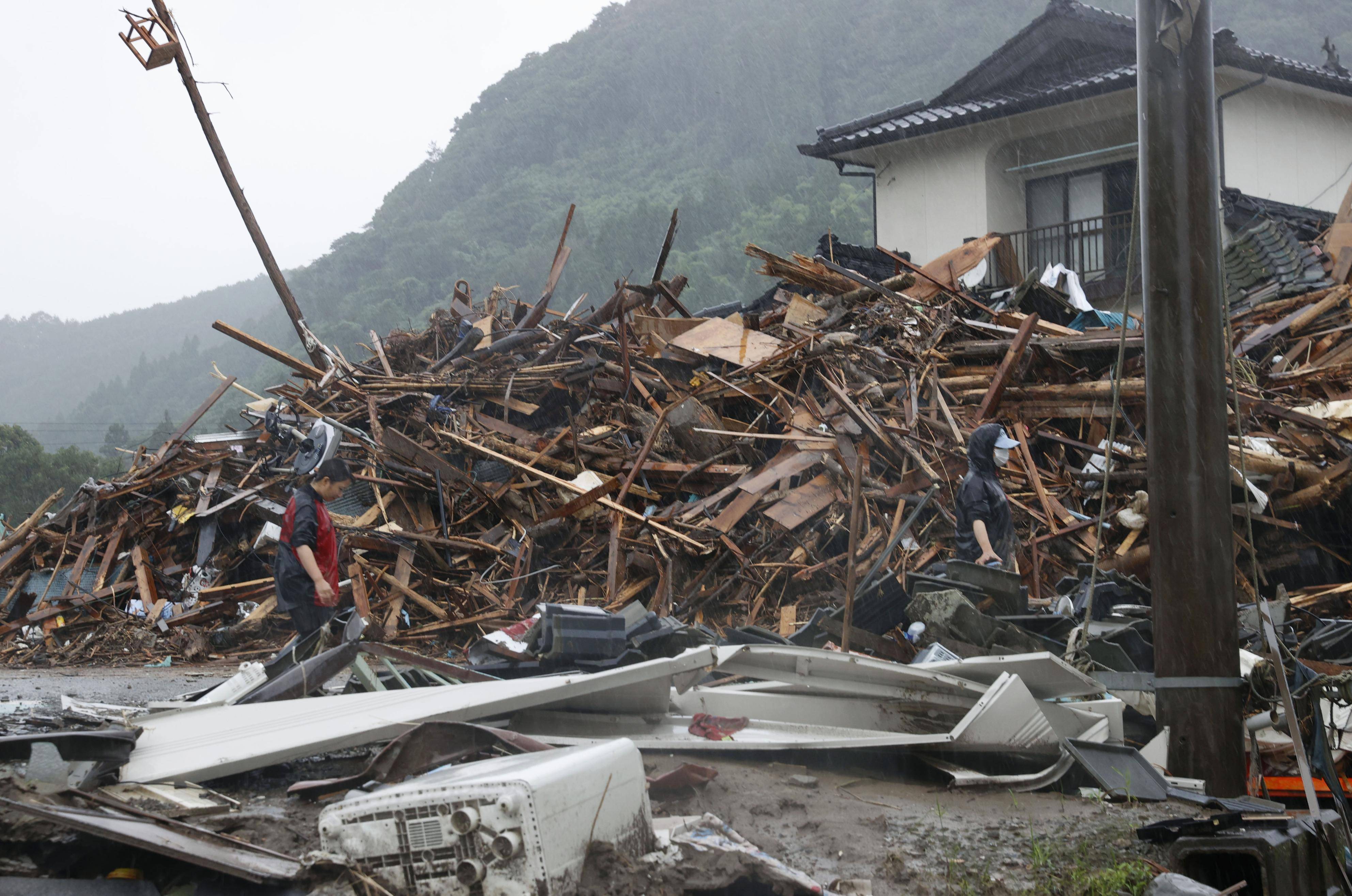 日本暴雨熊本县照片图片