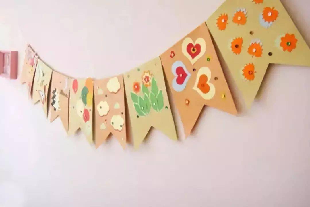 创意手工简易小挂旗制作让孩子爱上幼儿园