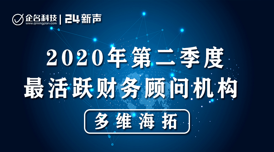 多维海拓获中国最活跃财务顾问机构多维荣誉