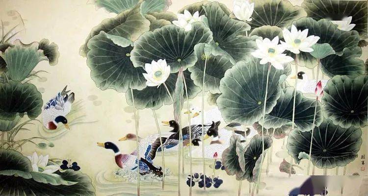 喻继高画荷,清风拂面!_荷花