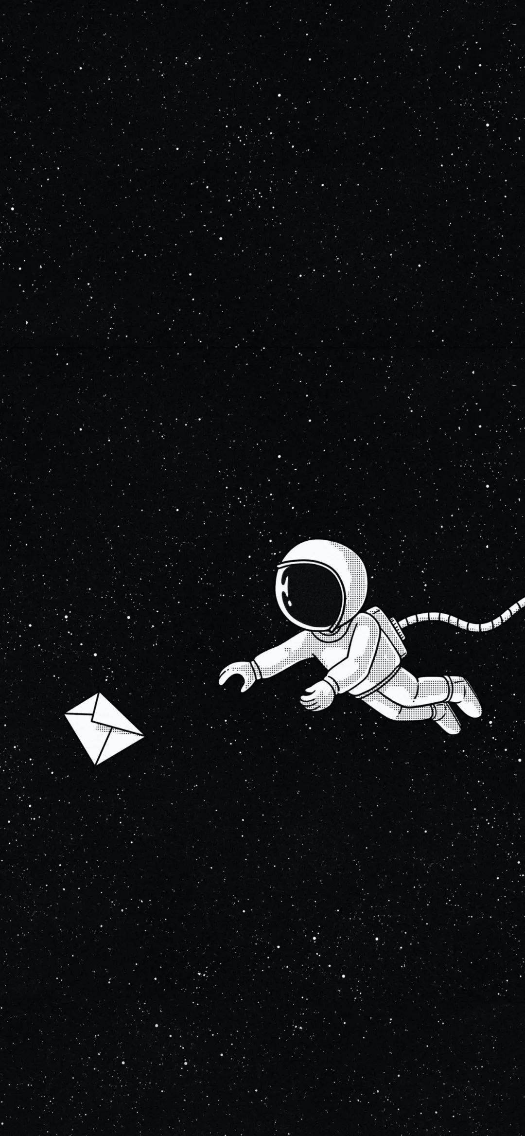 太空人壁纸可爱黑色图片