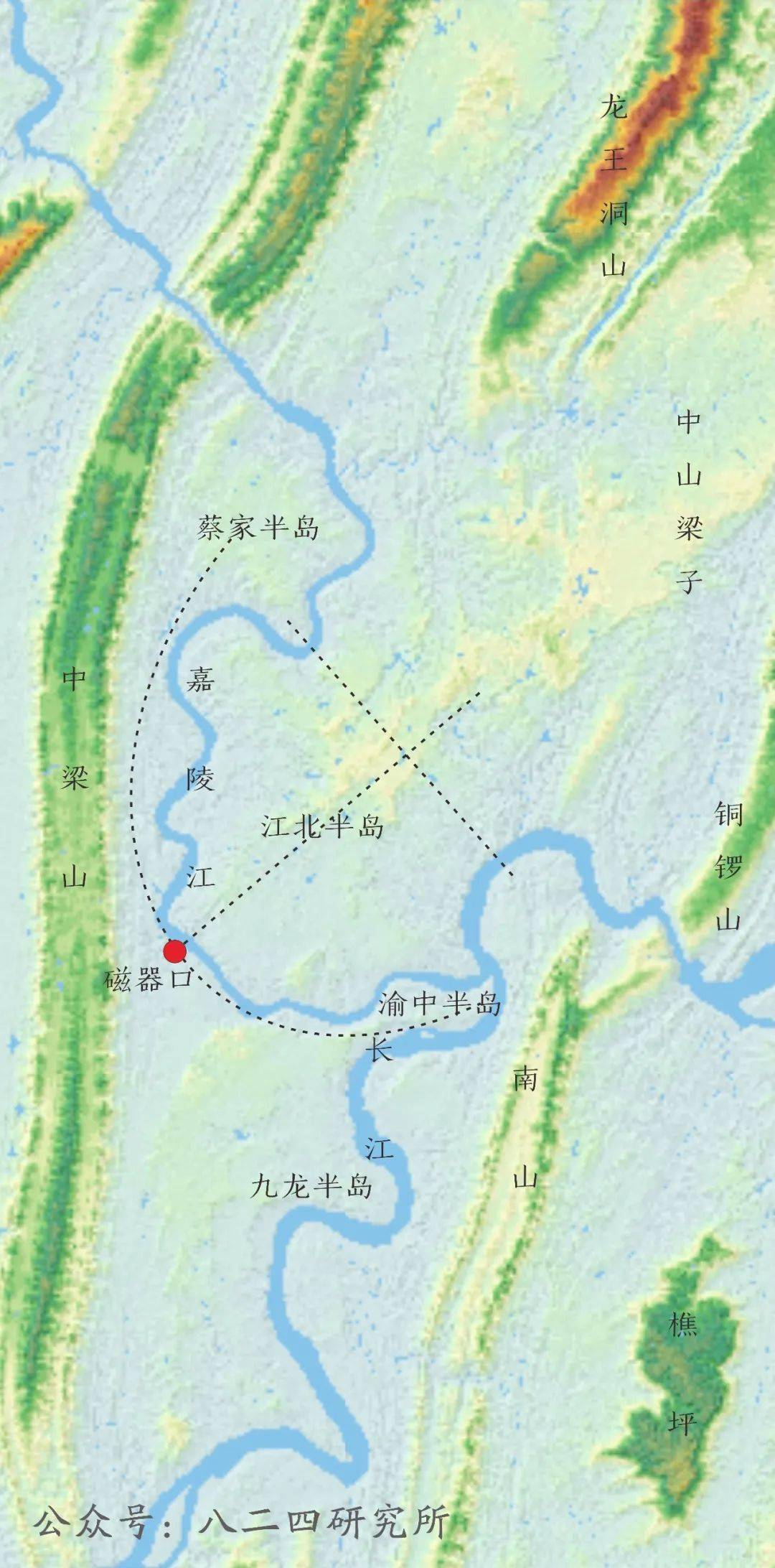 渝中半岛地形图片