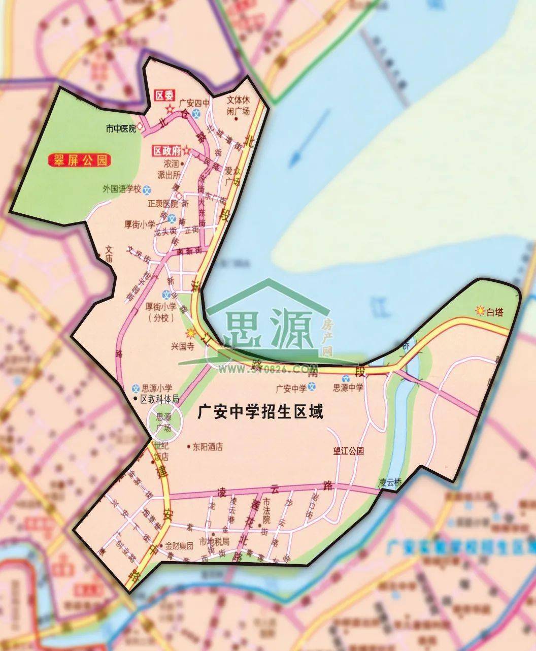 入读小区一览▼如有遗漏,欢迎留言补充广安二中招生区域:渠江北路与