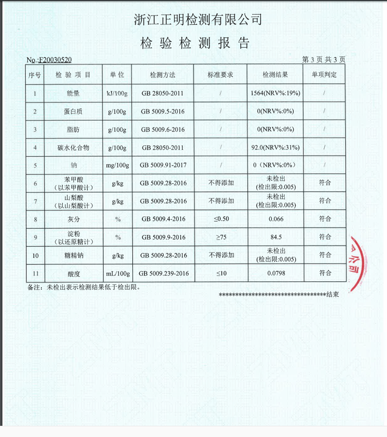 芝麻检验报告图片