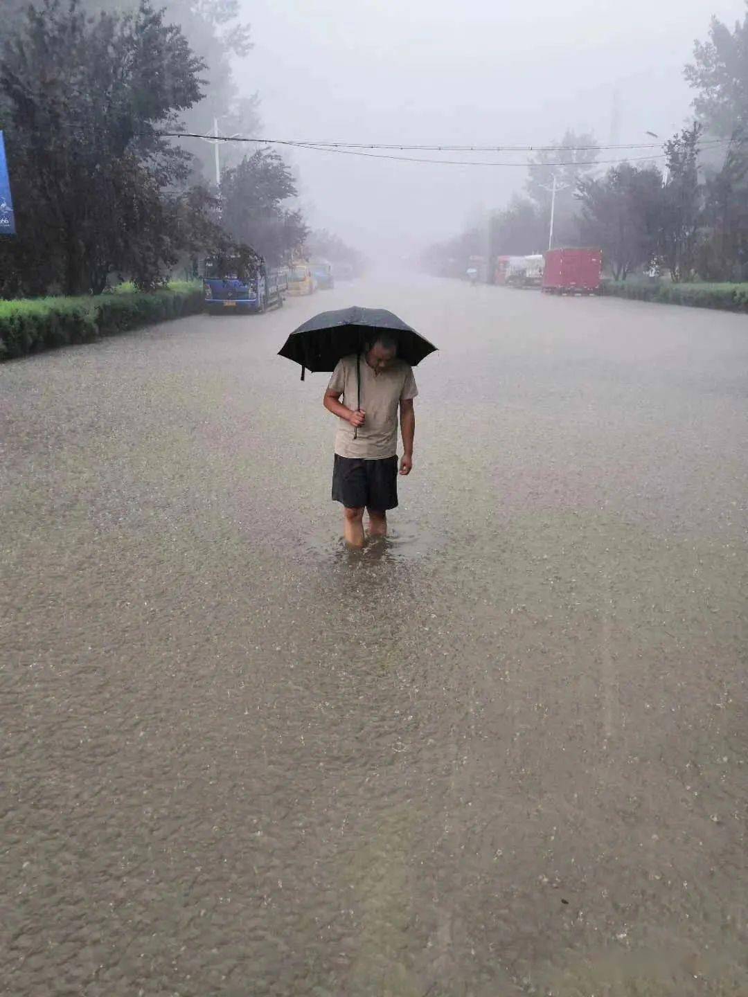 暴雨围城项城市区进入水寨模式