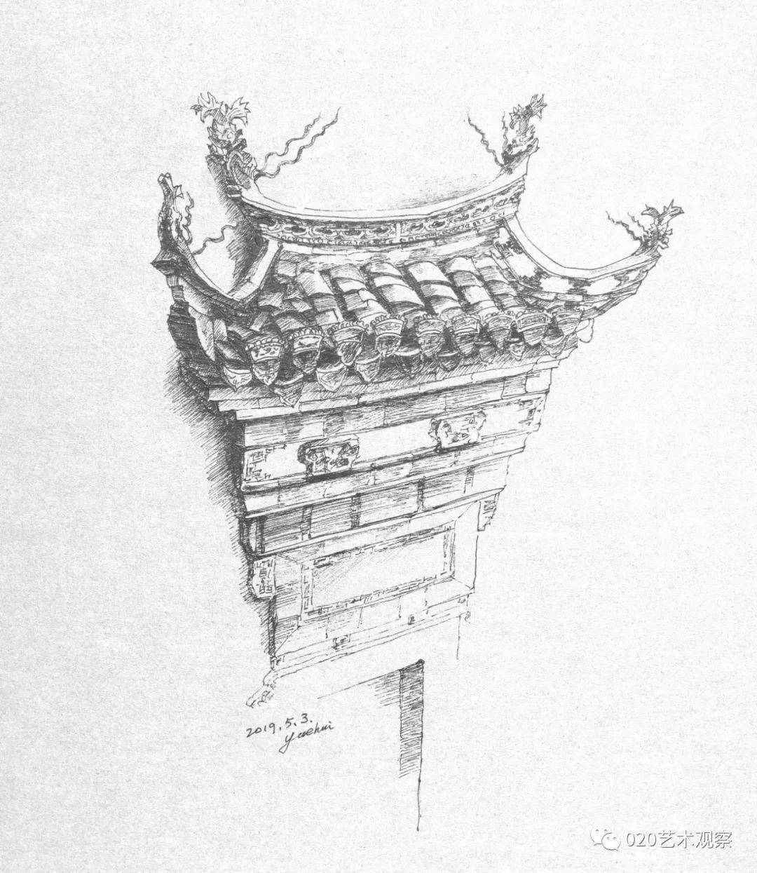 《徽州砖雕门罩》 徽州砖雕精美绝伦,工艺独具匠心,黛瓦,粉壁,马头墙