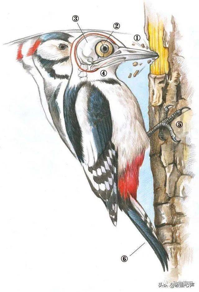 啄木鸟疯狂点头为什么却不会得脑震荡因为它有神器安全带