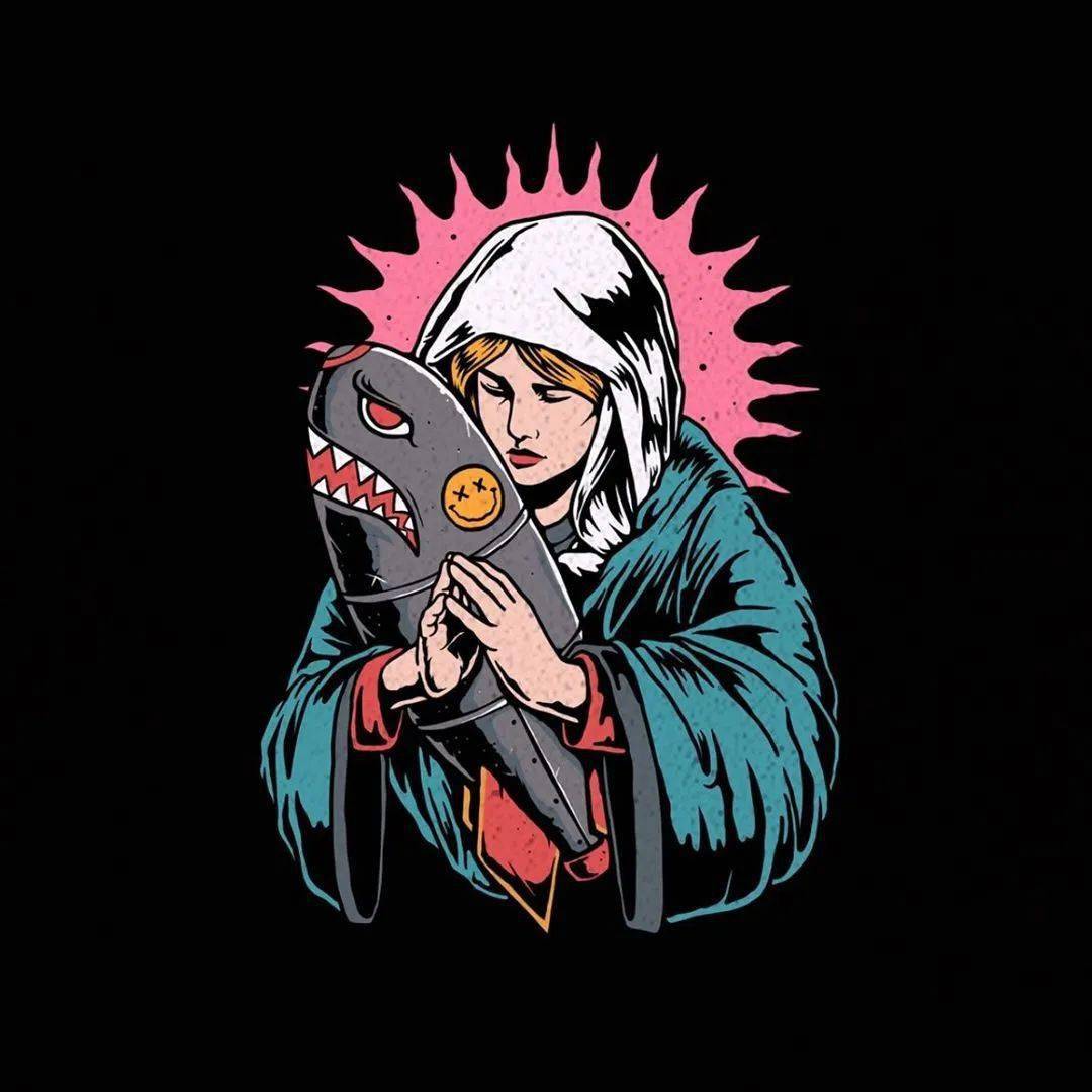 图案分享|服饰上的暗黑摇滚风格图案(中)