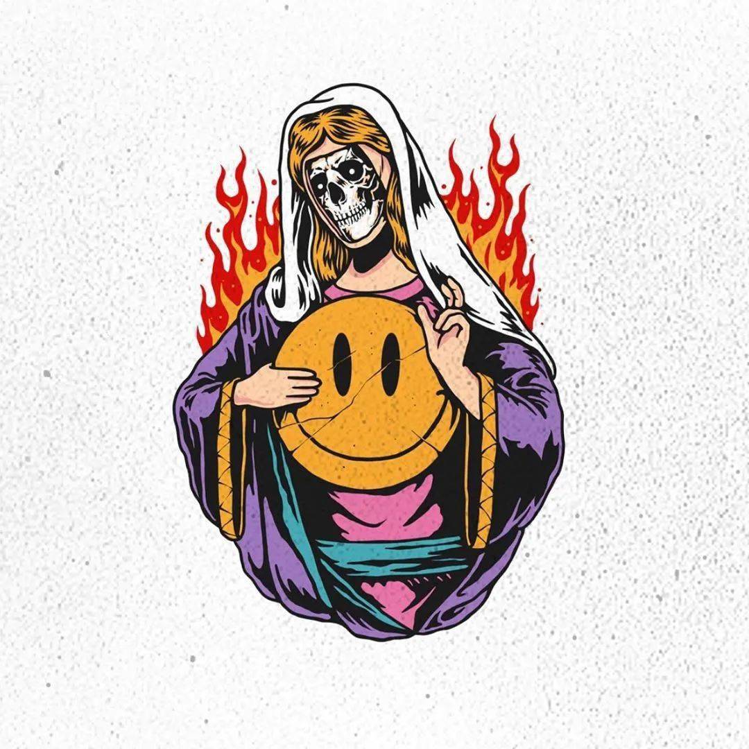 图案分享|服饰上的暗黑摇滚风格图案(中)