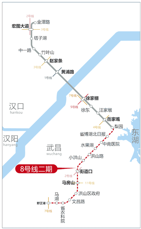 武汉地铁8号线站点图图片