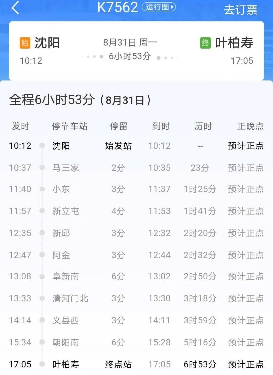 阜新南站,阿金,新邱,终到沈阳站的k7564次列车将于9月1日起恢复通车